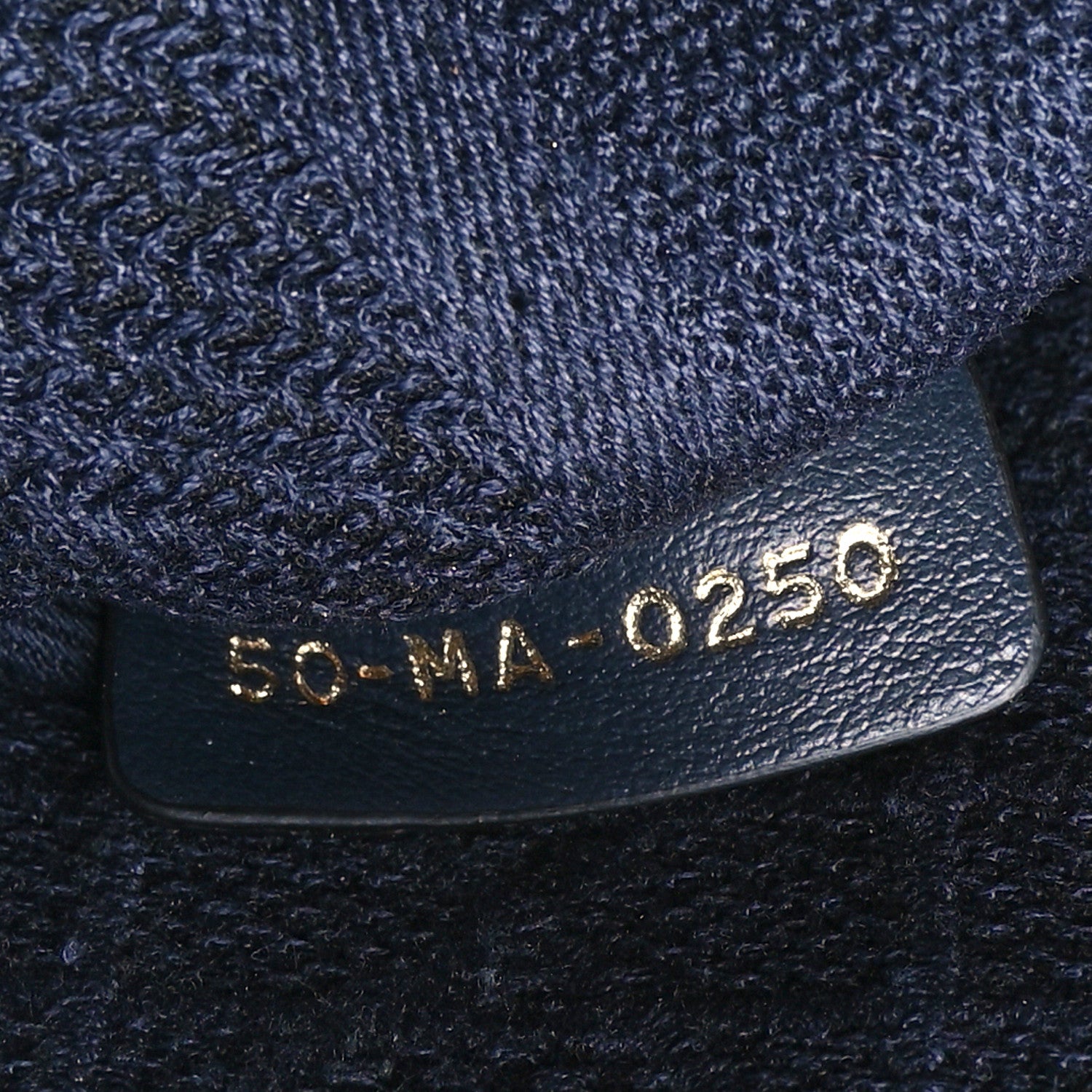 Christian Dior Canvas Embroidered Cannage Medium Lady D-Lite Navy 7 of 13