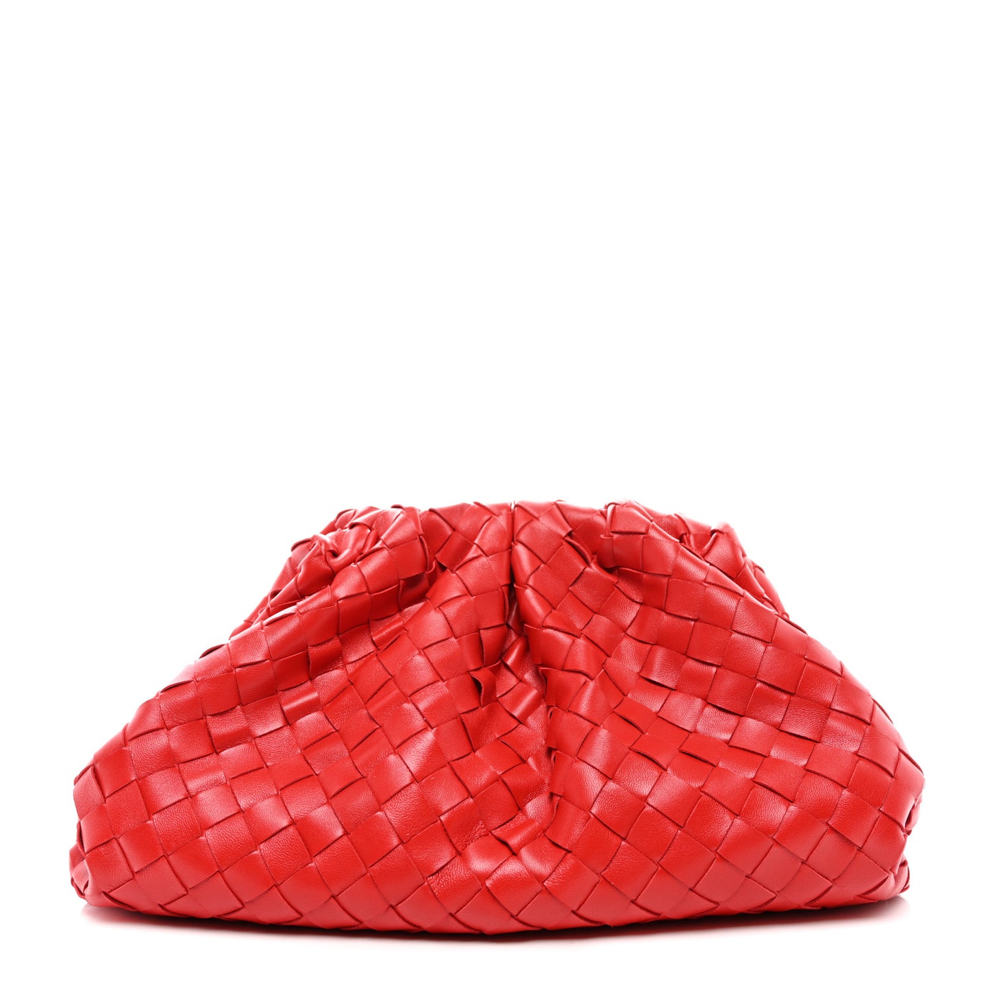 Nappa Maxi Intrecciato The Pouch Oversized Clutch Bright Red