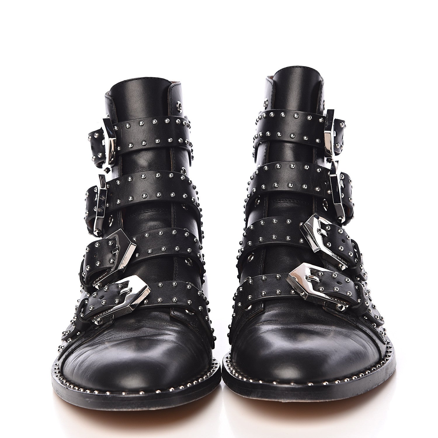 Givenchy Calfskin Studded Prue Buckle Bootie 38 Black 2 of 18