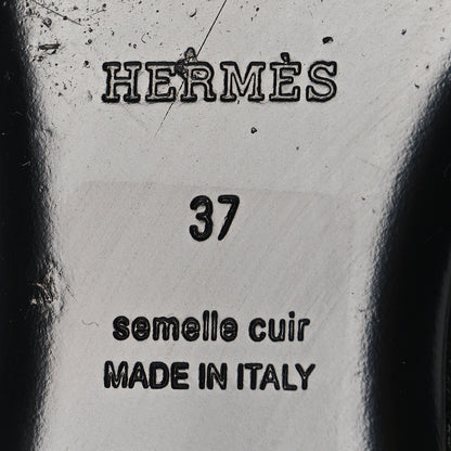 Hermes Goatskin Jane Ballet Flats 37 Black 8 of 9