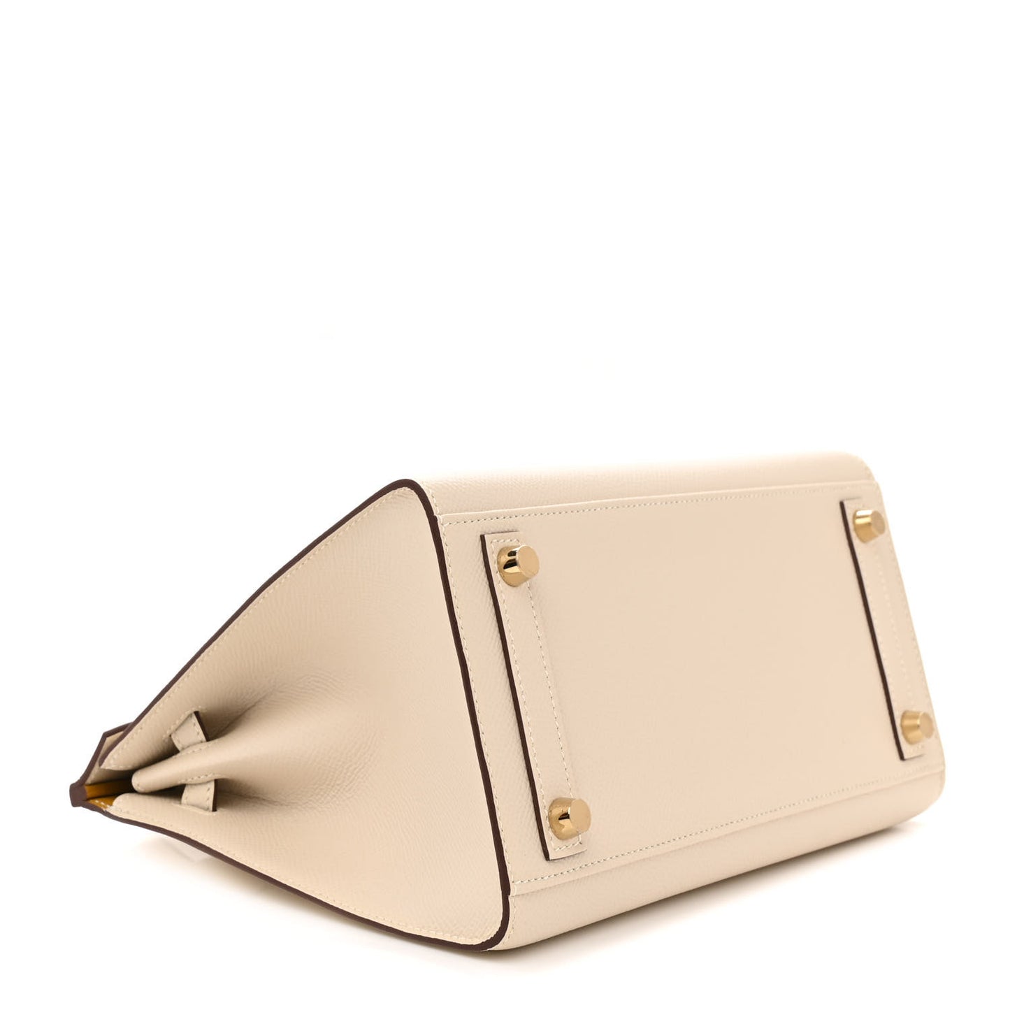 Epsom Horseshoe Birkin Sellier 25 Nata Jaune Ambre