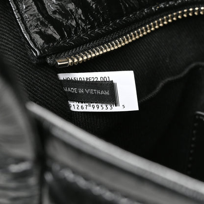 Marc Jacobs Shiny Crinkled Calfskin Small The Tote Bag Black 7 of 10