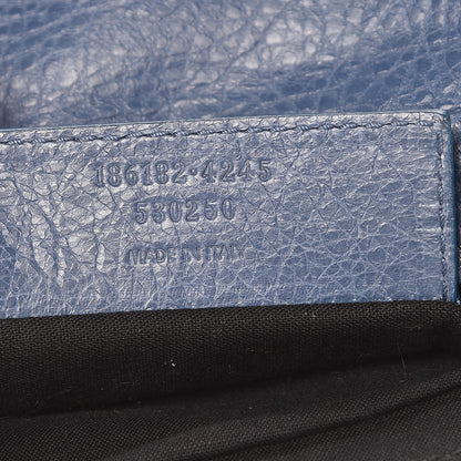 Balenciaga Agneau Giant 21 Gold Hardware Envelope Clutch Bleu Bleu 7 of 8