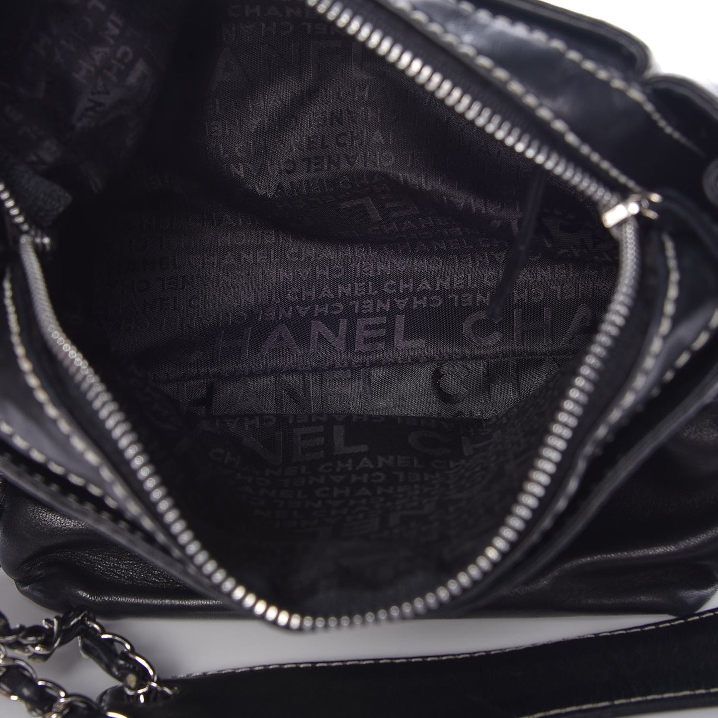 Lambskin Lax Accordion Hobo Black