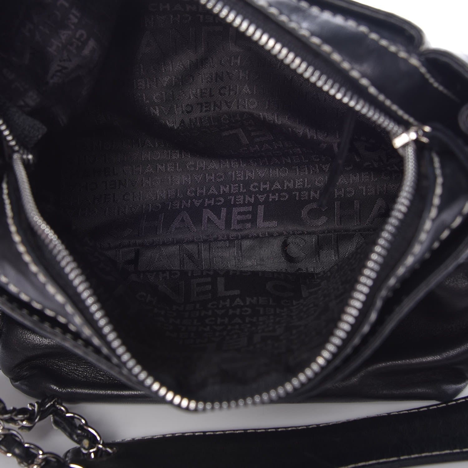 Chanel Lambskin Lax Accordion Hobo Black 5 of 7