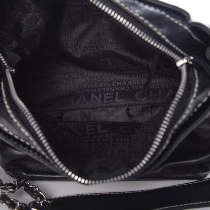 Chanel Lambskin Lax Accordion Hobo Black 5 of 7