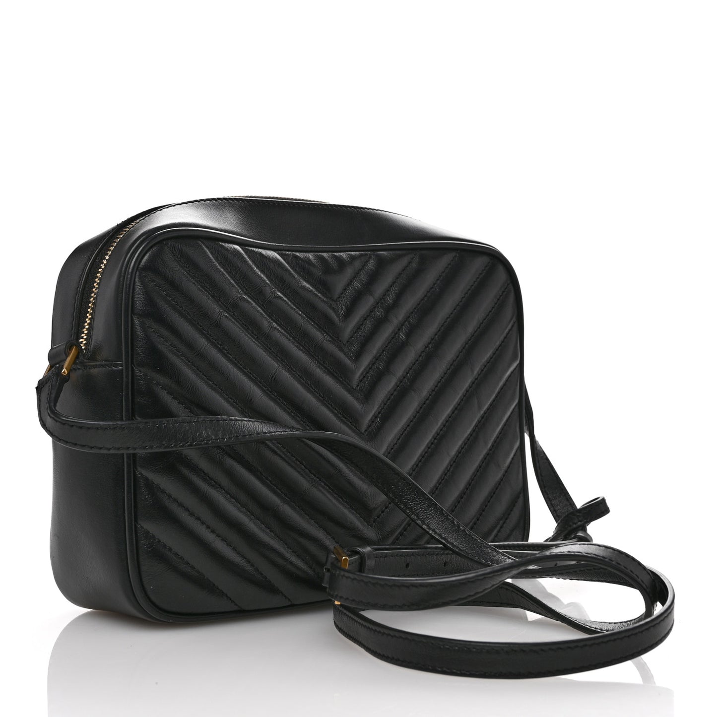 Calfskin Matelasse Monogram Lou Camera Bag Black