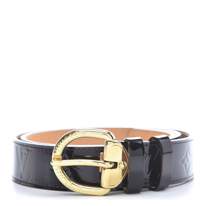 Louis Vuitton Vernis Ceinture 30mm Belt 80 32 Amarante 1 of 7