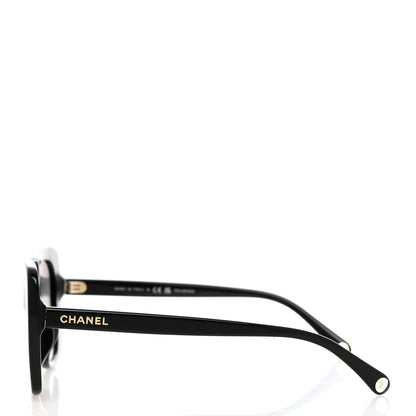 Chanel Acetate Rectangle Sunglasses 5504A Black 3 of 7