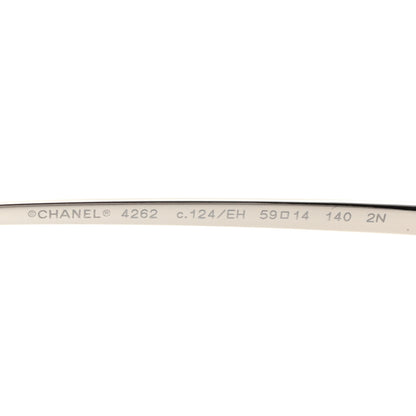 Chanel Butterfly Removable Pearl Chain Sunglasses 4262 Silver 5 of 8