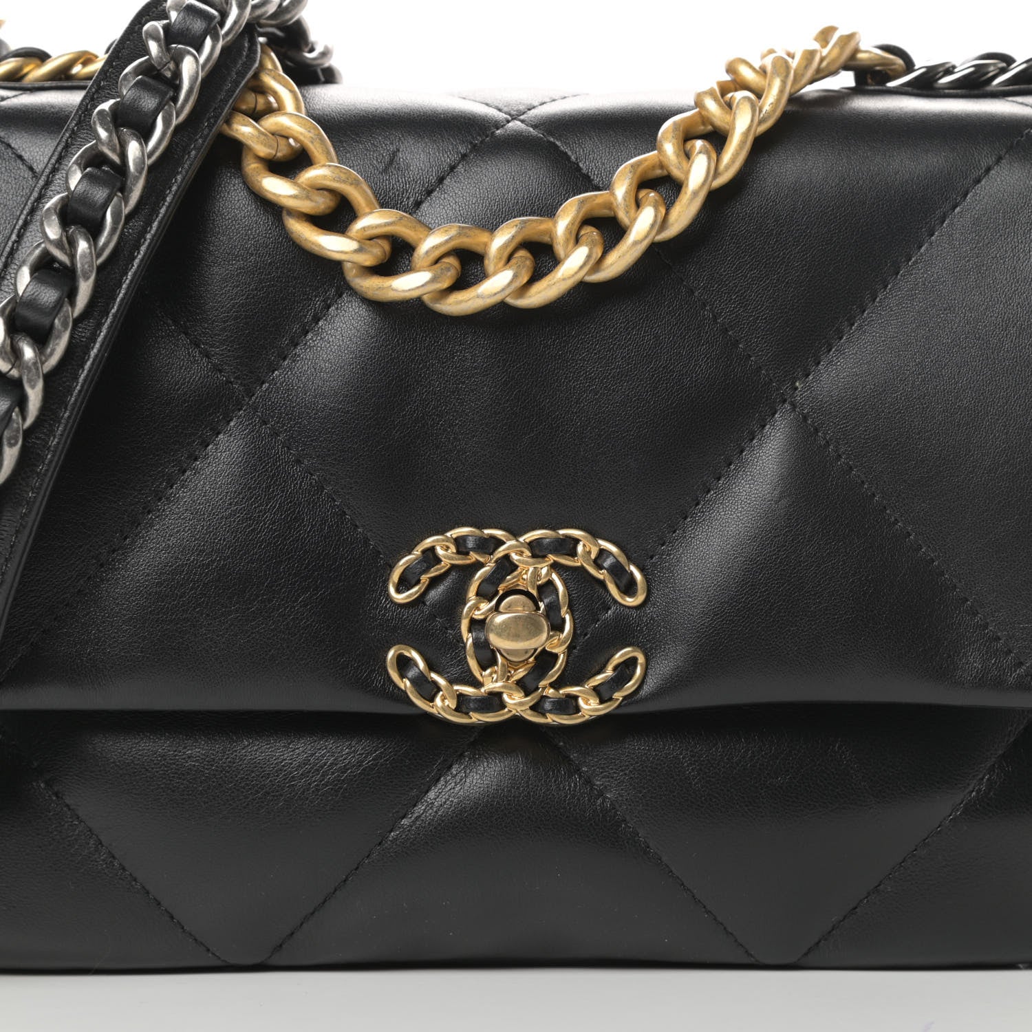 Chanel Lambskin Quilted Medium Chanel 19 Flap Black 8 of 15