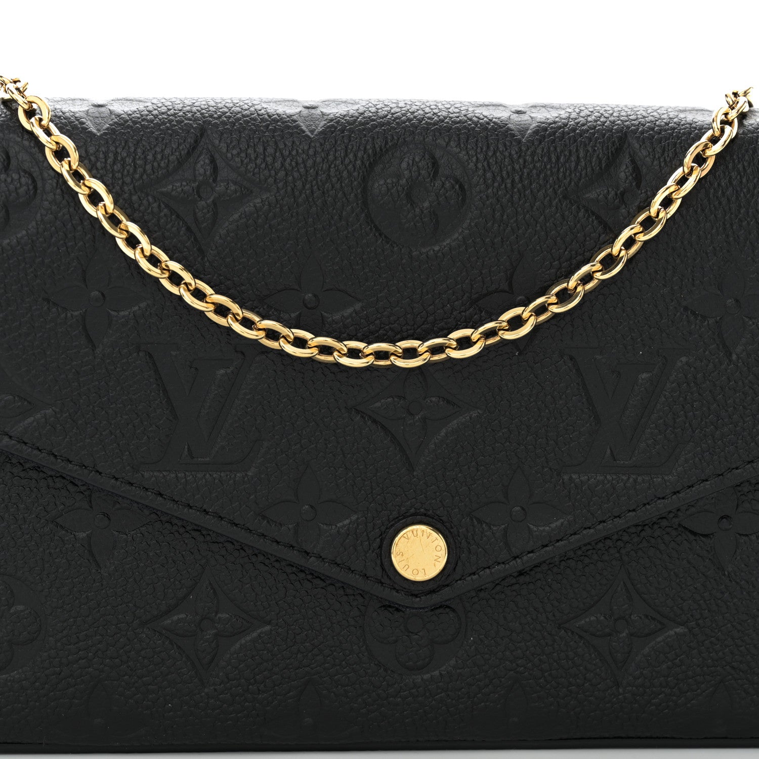 Louis Vuitton Empreinte Pochette Felicie Chain Wallet Black 8 of 10