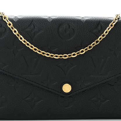 Louis Vuitton Empreinte Pochette Felicie Chain Wallet Black 8 of 10