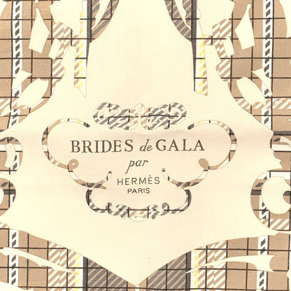 Hermes Cotton Brides De Gala Tartan Handkerchief Beige Ecru 2 of 4