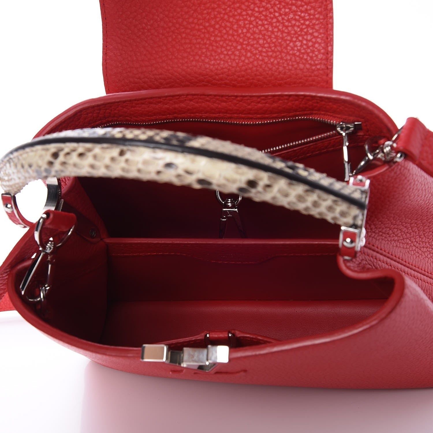 Louis Vuitton Taurillon Python Capucines BB Rubis 5 of 8