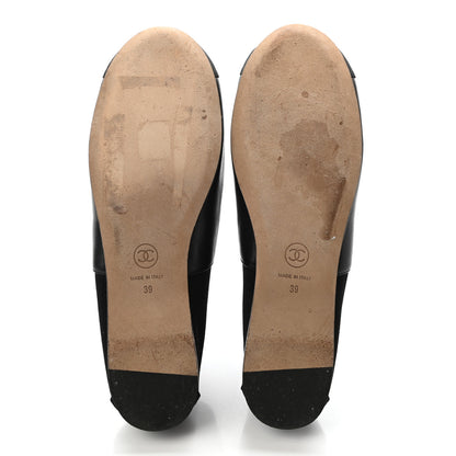 Chanel Calfskin Grosgrain Camellia Mocassin Loafers 39 Black 5 of 8