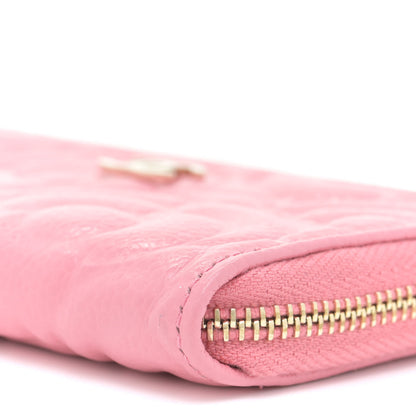 Chanel Caviar Camellia Embossed Key Holder Case Pink 6 of 9