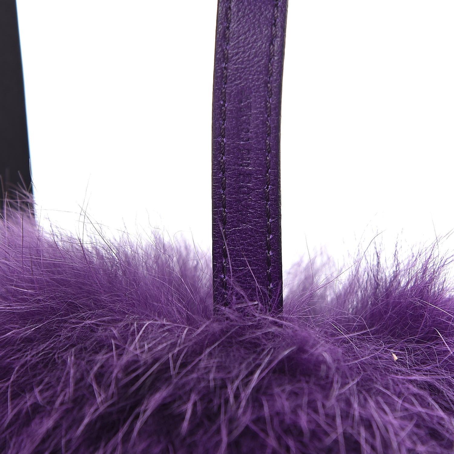 Fendi Fox Fur Shiny Nappa Bi-Color M ABCharm Bag Charm Viola Lago Viola Plus 4 of 4