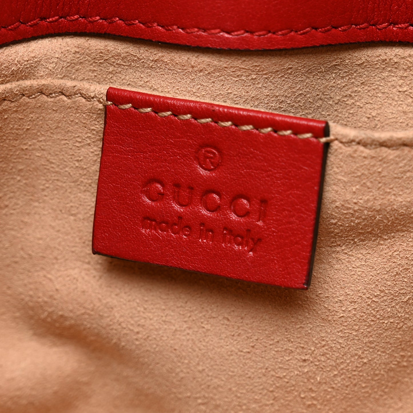 Calfskin Matelasse Mini GG Marmont Shoulder Bag Hibiscus Red