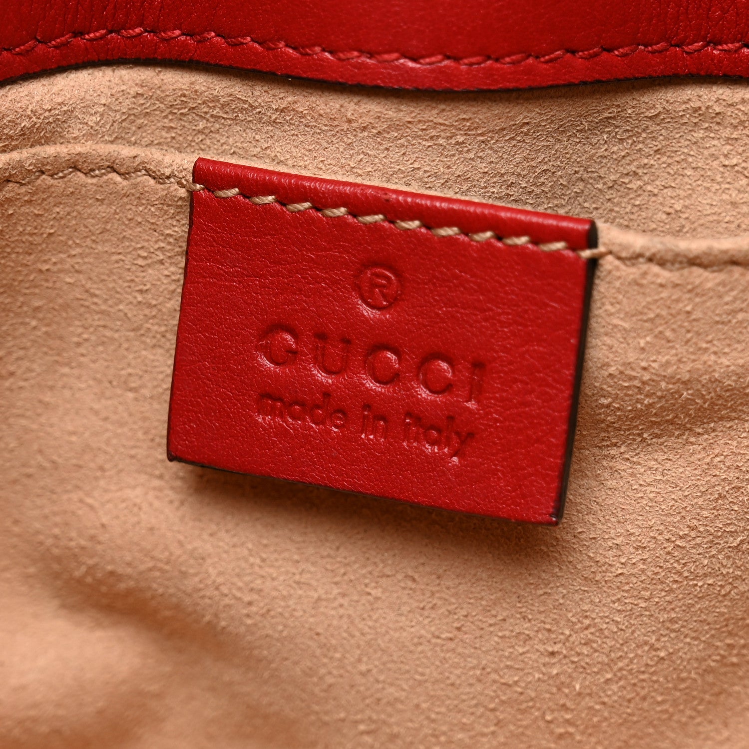 Gucci Calfskin Matelasse Mini GG Marmont Shoulder Bag Hibiscus Red 7 of 11