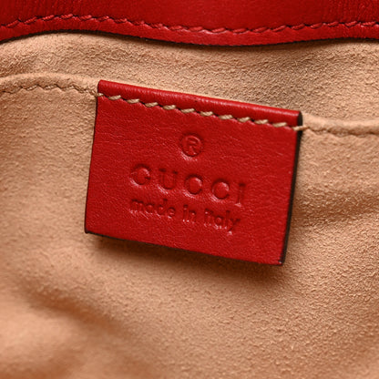 Gucci Calfskin Matelasse Mini GG Marmont Shoulder Bag Hibiscus Red 7 of 11