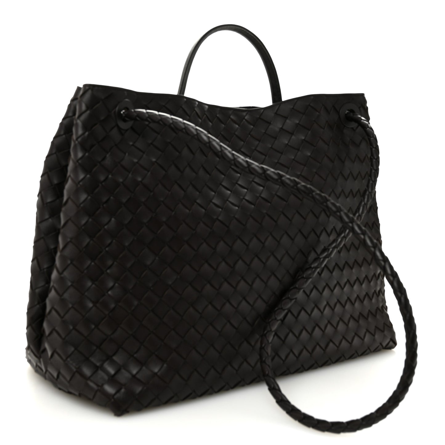 Nappa Intrecciato Large Andiamo Shoulder Bag Fondant
