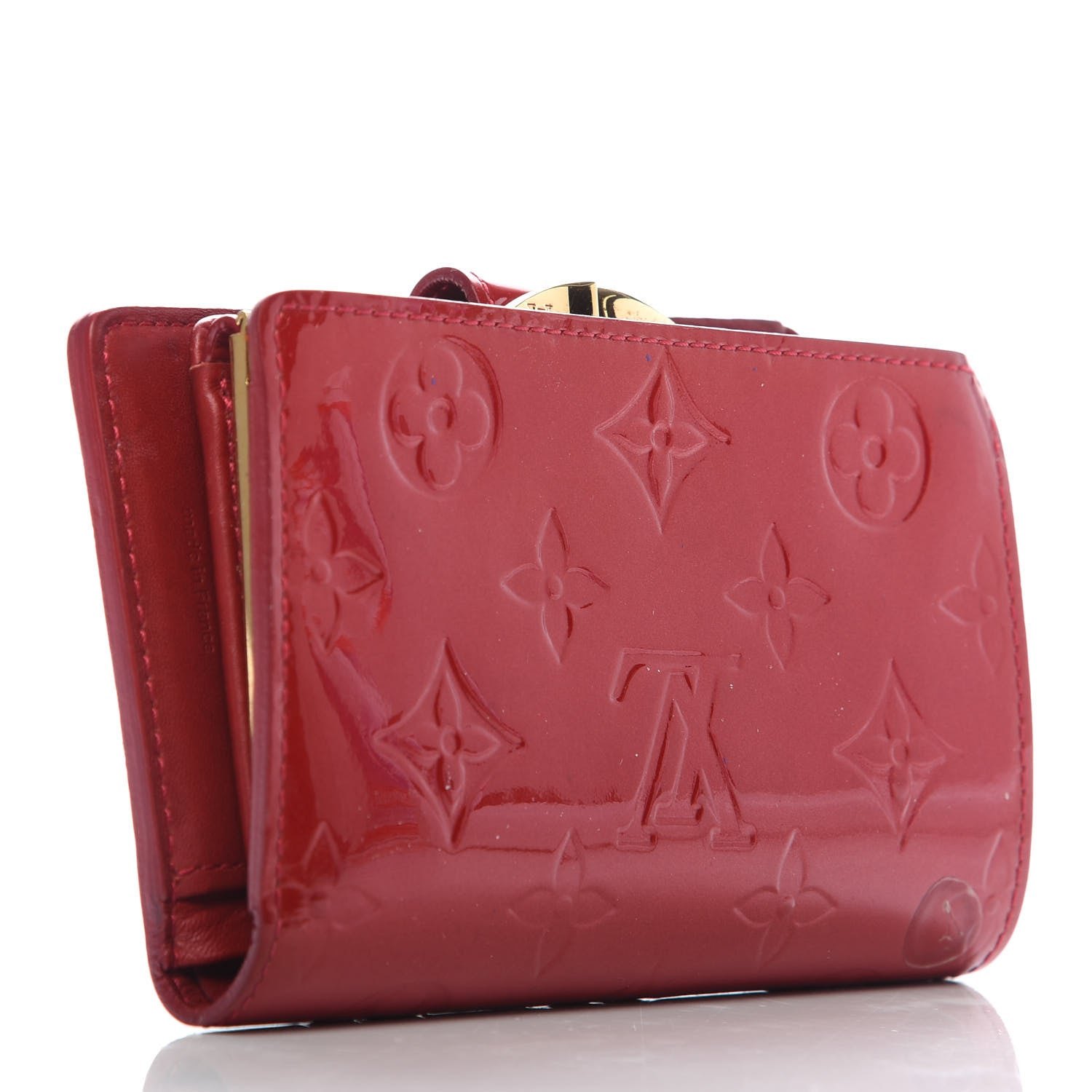 Louis Vuitton Vernis French Purse Wallet Pomme d'Amour 3 of 9