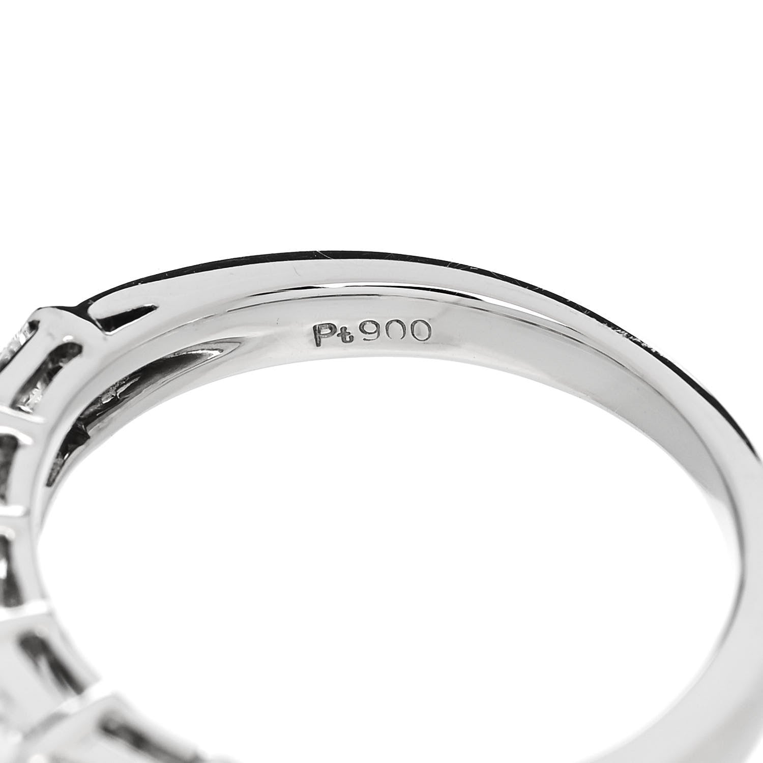 Parker & West by FASHIONPHILE Platinum Diamond 1.00ct Princess Cut Half Eternity Band Ring 49 4.75 9 of 10