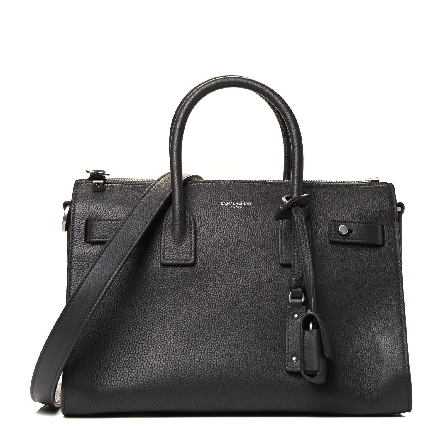 Saint Laurent Grained Calfskin Baby Supple Sac De Jour Asphalt 1 of 4