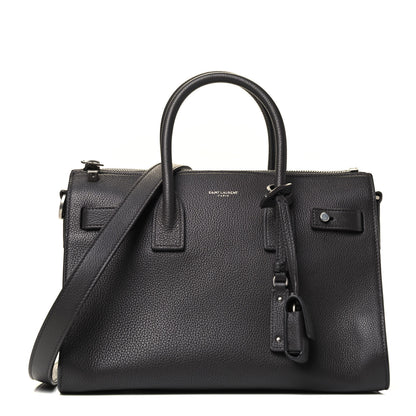Saint Laurent Grained Calfskin Baby Supple Sac De Jour Asphalt 1 of 4