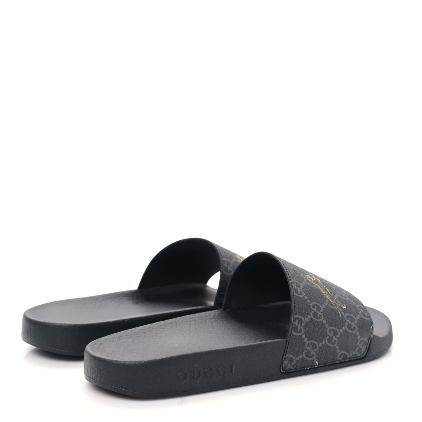 GG Supreme Monogram Tigers Mens Slide Sandals 8 Black Multicolor