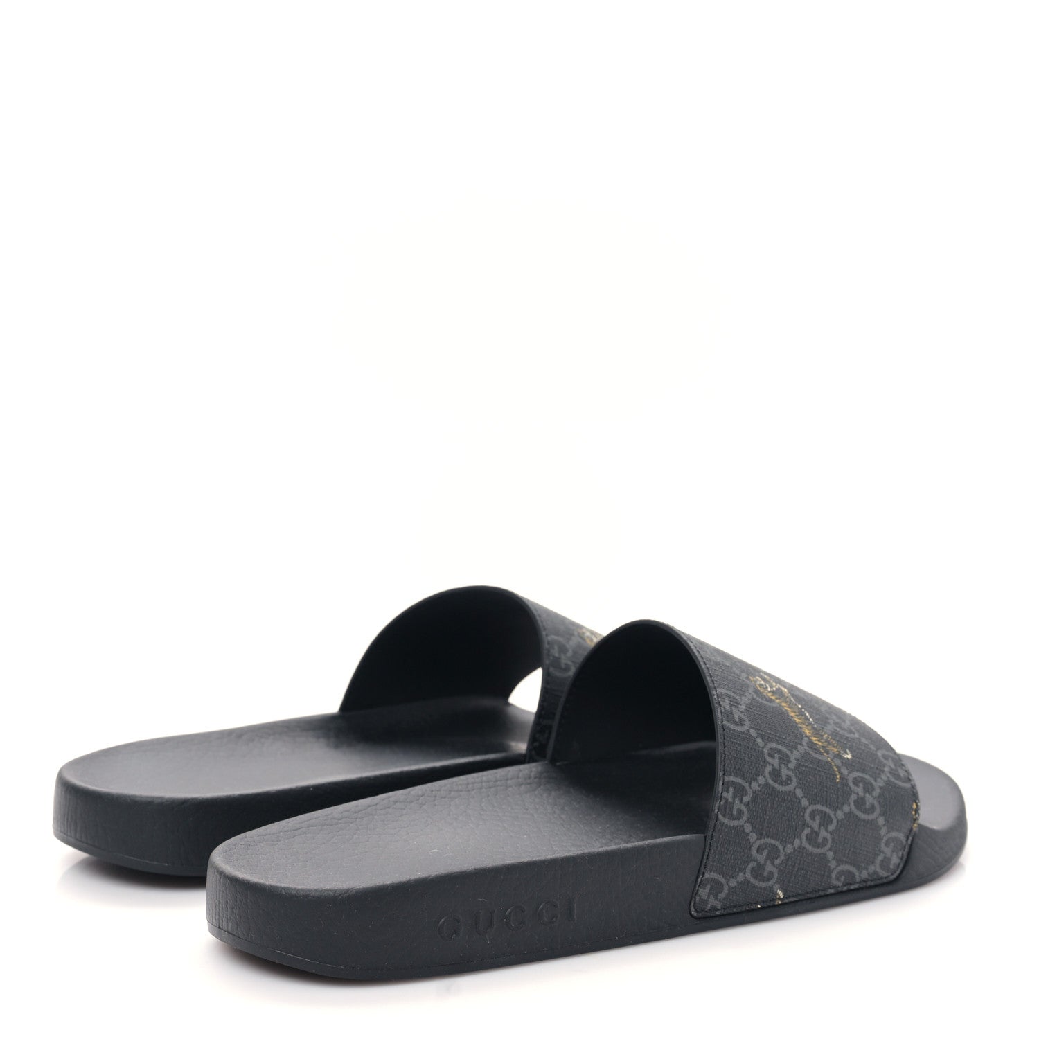 Gucci GG Supreme Monogram Tigers Mens Slide Sandals 8 Black Multicolor 4 of 8
