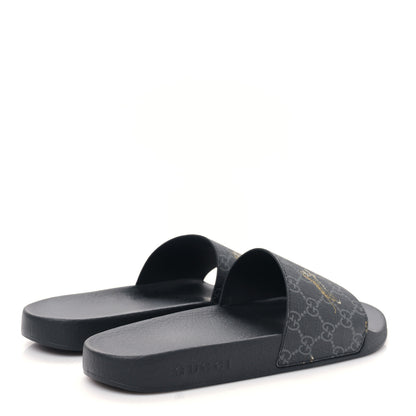 Gucci GG Supreme Monogram Tigers Mens Slide Sandals 8 Black Multicolor 4 of 8