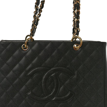 Chanel Caviar Quilted Grand Shopping Tote GST Black 8 of 11