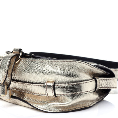 Chloe Metallic Calfskin Mini Marcie Round Crossbody Bag Gold 9 of 12