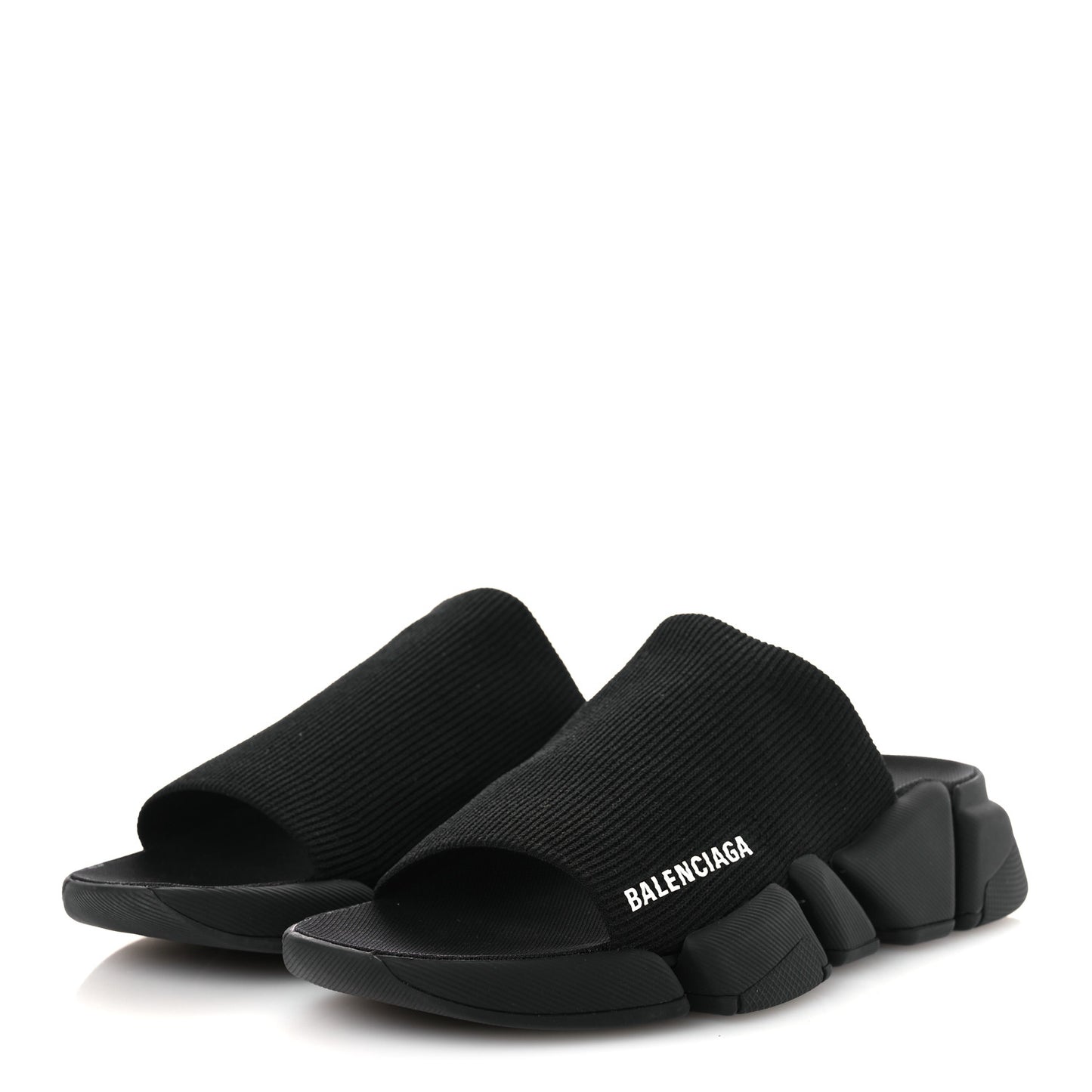 Technical 3D Recycled Knit Womens Speed 2.0 Slide Sandals 39 Black