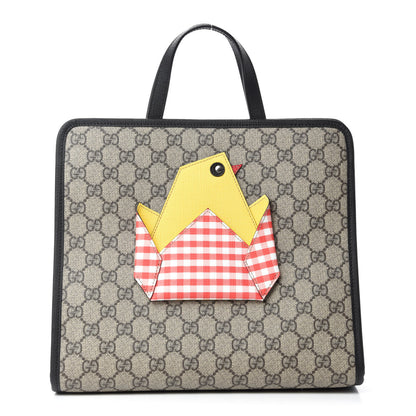 Gucci GG Supreme Monogram Childrens Chick Tote Black 1 of 10