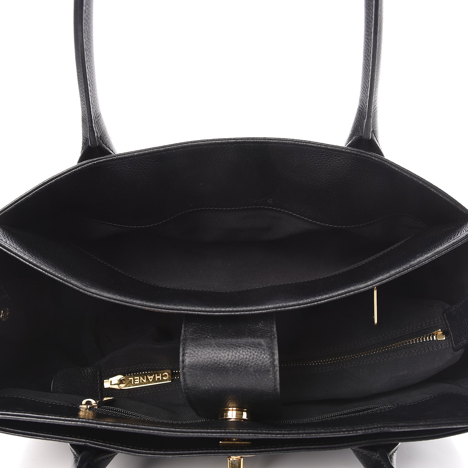 Chanel Calfskin Small Cerf Shopper Tote Black 6 of 17