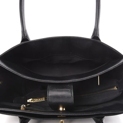 Chanel Calfskin Small Cerf Shopper Tote Black 6 of 17