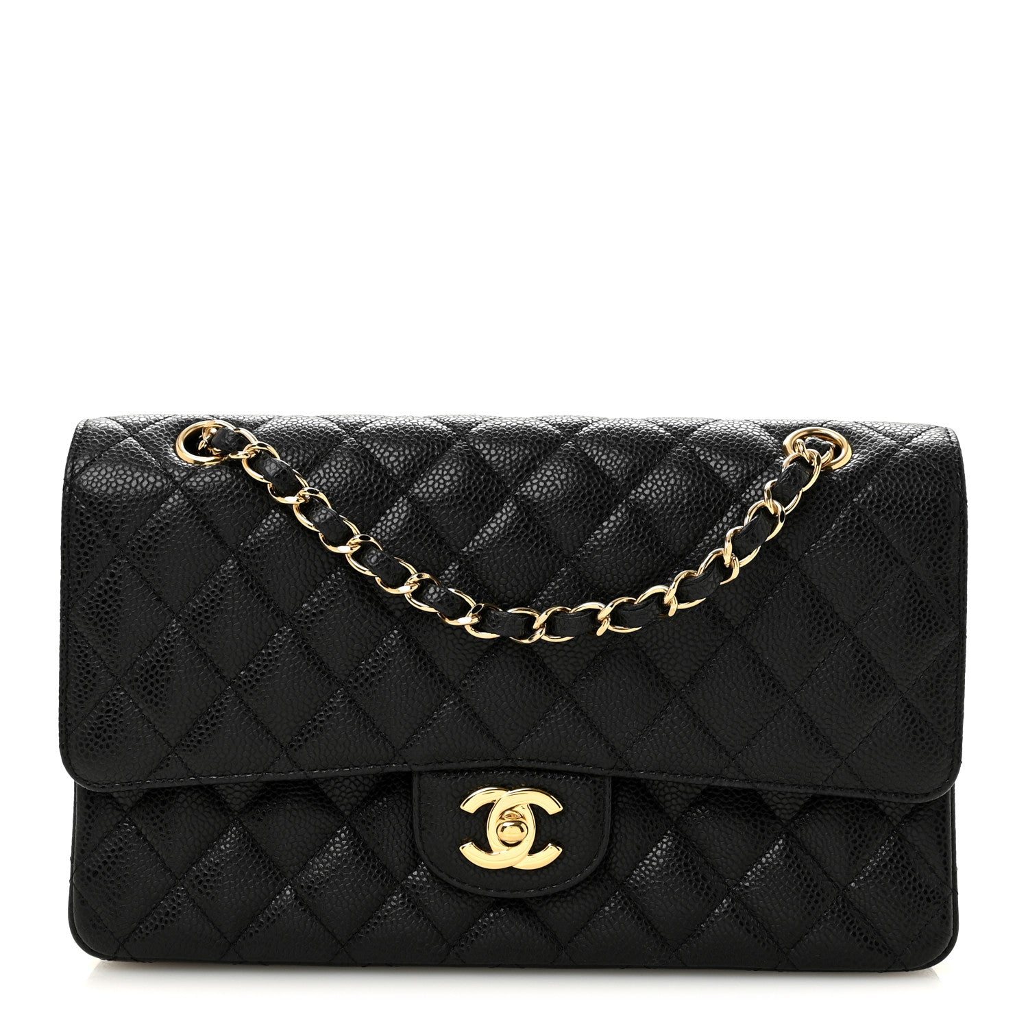 Chanel Caviar Quilted Medium Double Flap Black Black 1 of 11