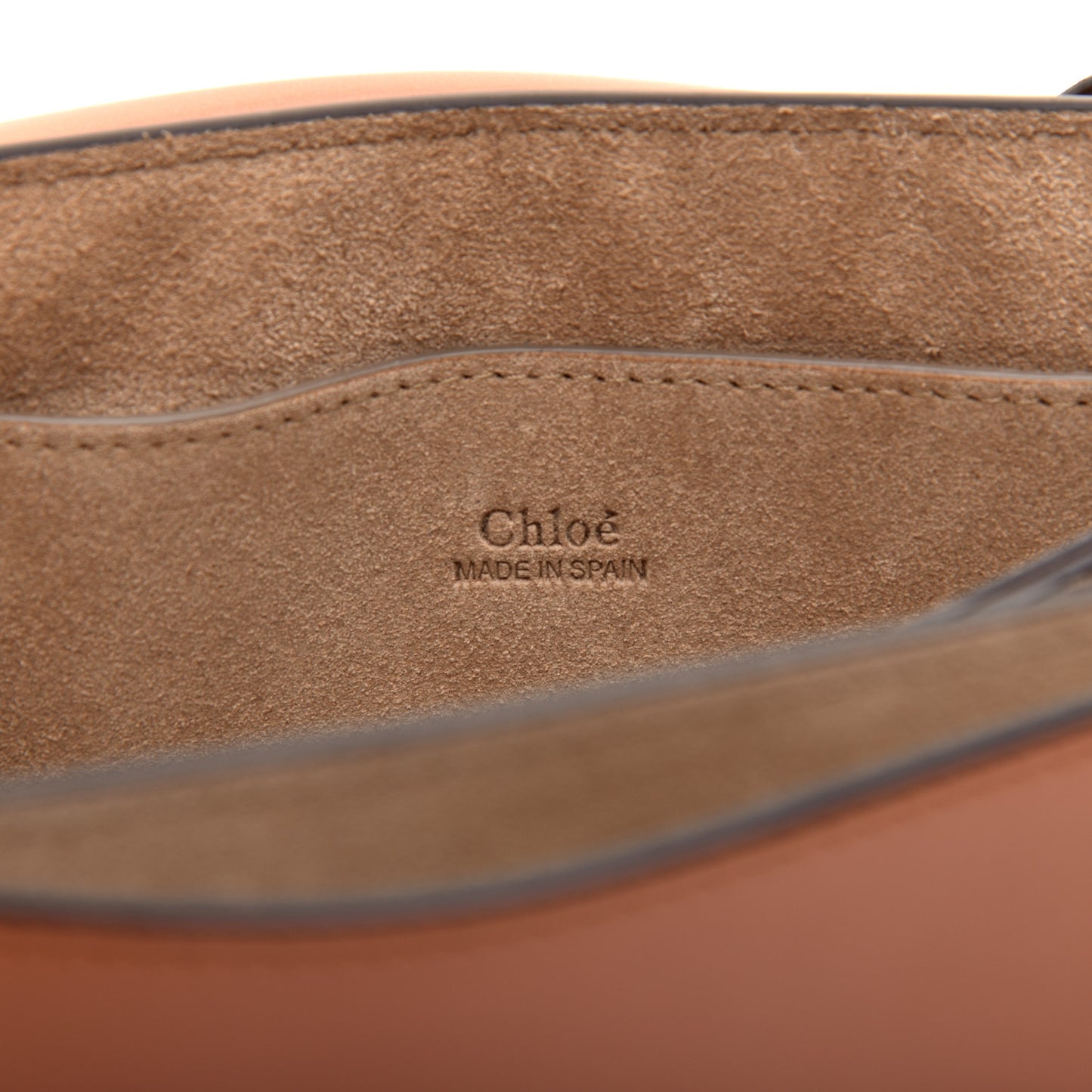 Suede Calfskin Small Faye Shoulder Bag Marrone