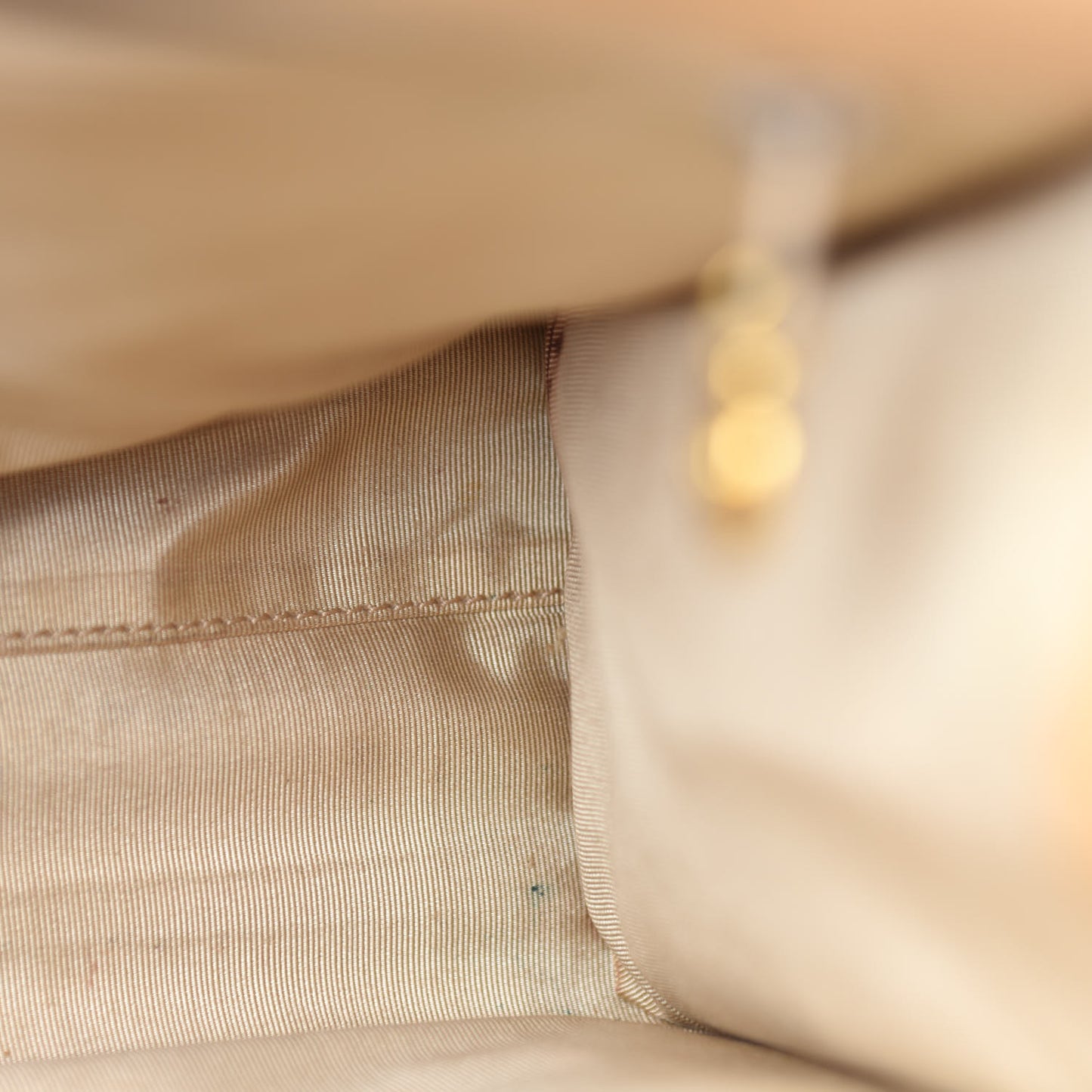 Caviar Logo Shoulder Bag Beige