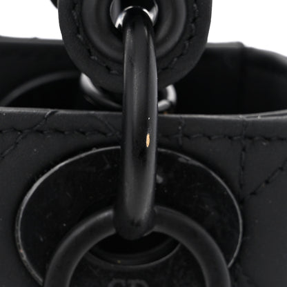 Christian Dior Ultra Matte Calfskin Cannage Mini Lady Dior Black 12 of 12