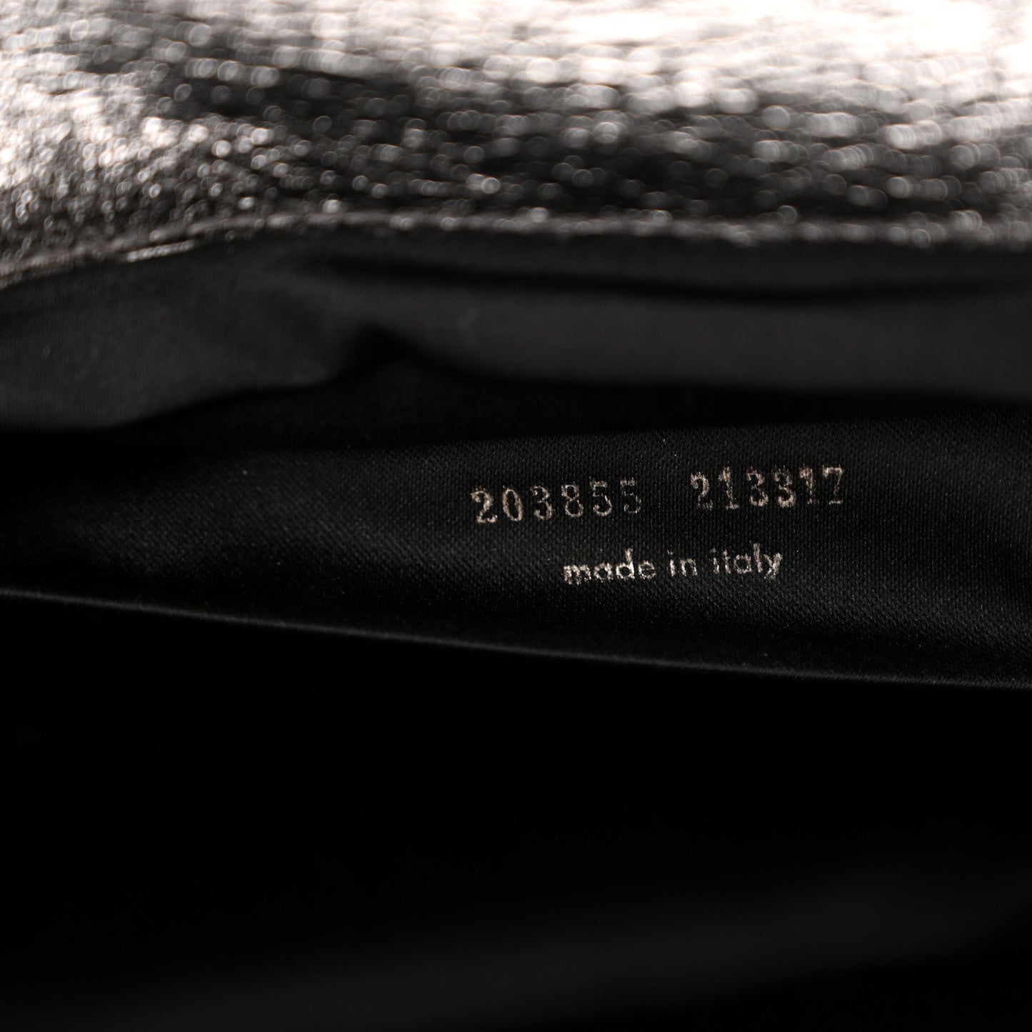 Metallic Calfskin Large Belle De Jour Clutch Dark Silver