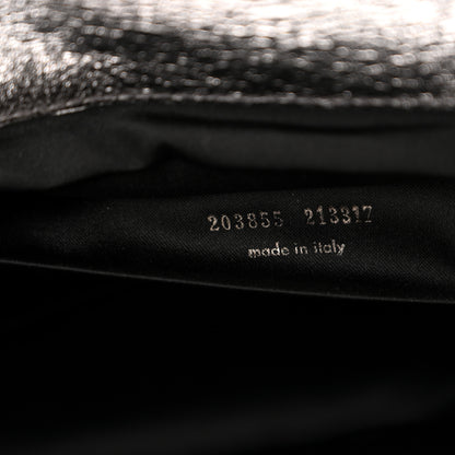 Saint Laurent Metallic Calfskin Large Belle De Jour Clutch Dark Silver 7 of 14