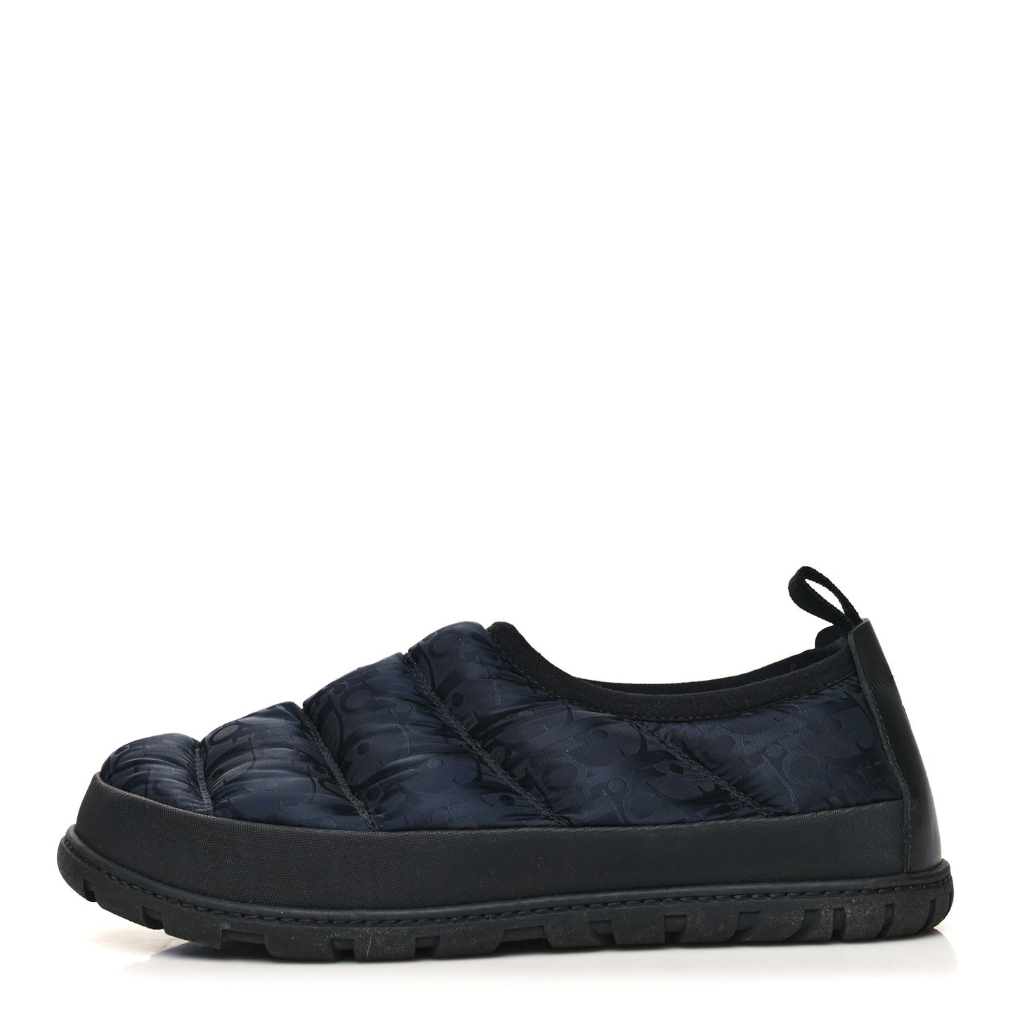 Nylon Oblique Mens Puffy Slippers 41 Blue