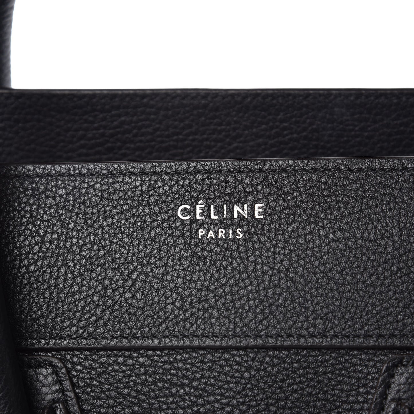 Drummed Calfskin Mini Luggage Black