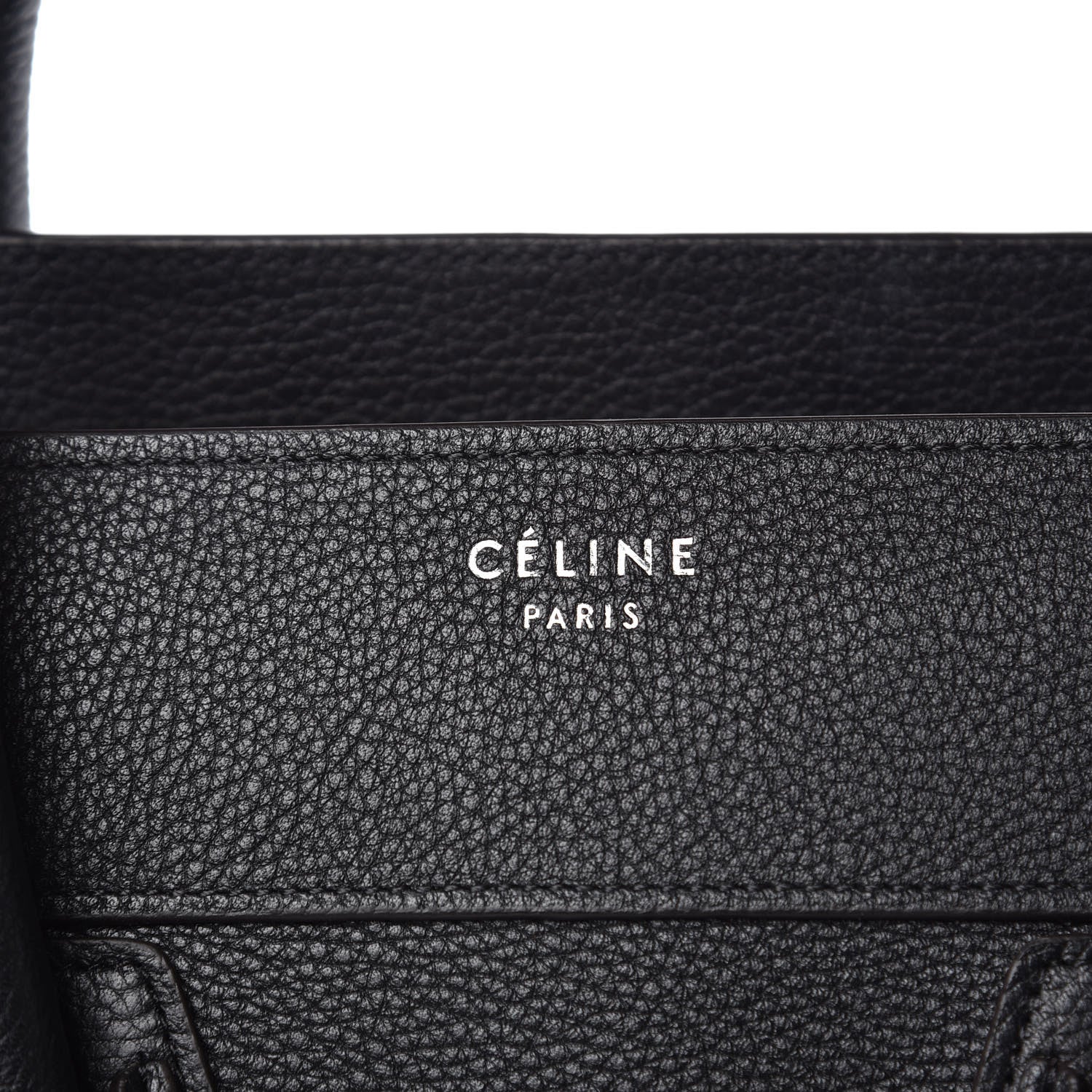 Celine Drummed Calfskin Mini Luggage Black 13 of 13