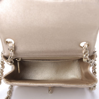 Chanel Metallic Lambskin Quilted Mini Square Flap Gold 5 of 9