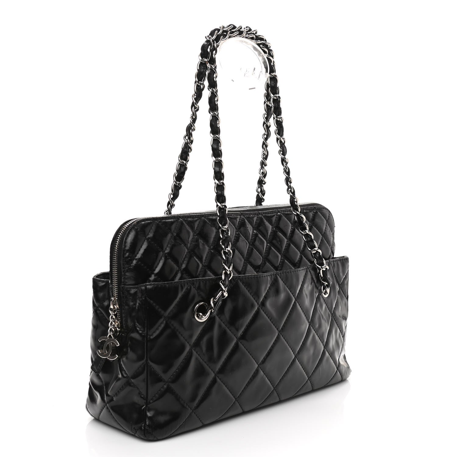 Chanel Vinyl Quilted In The Business Tote Black 3 of 17